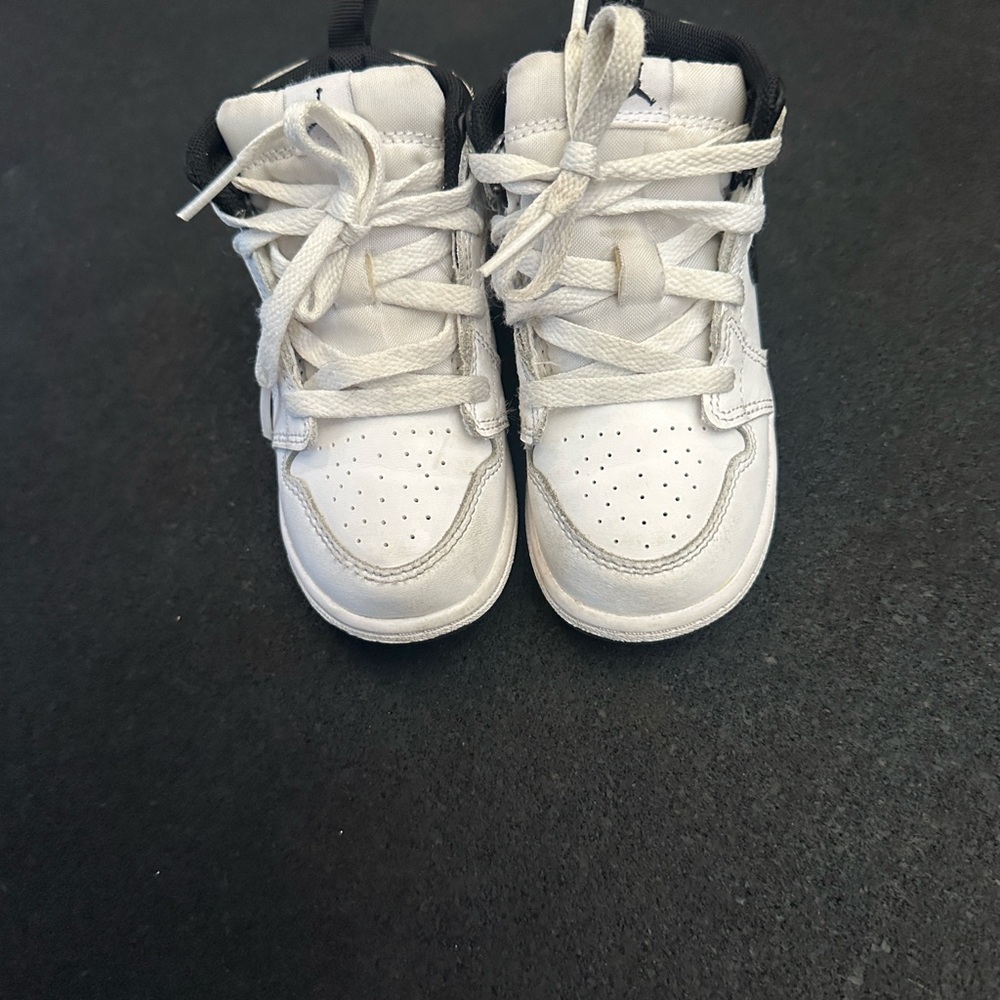 Kids White and Black Sneakers